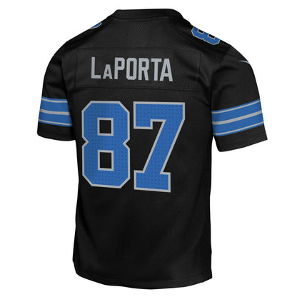 Sam LaPorta Detroit Lions Youth Game Jersey - Black | Nike on sale