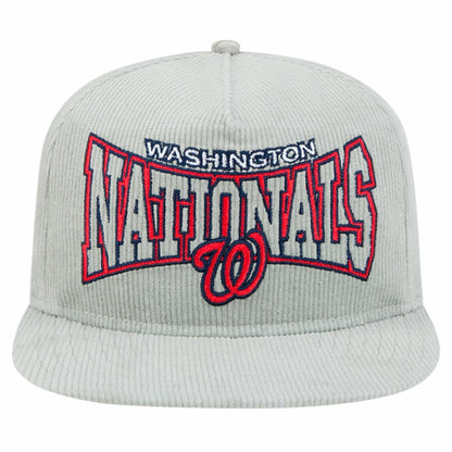 Washington Nationals Gray Corduroy Golfer Snapback Hat | New Era