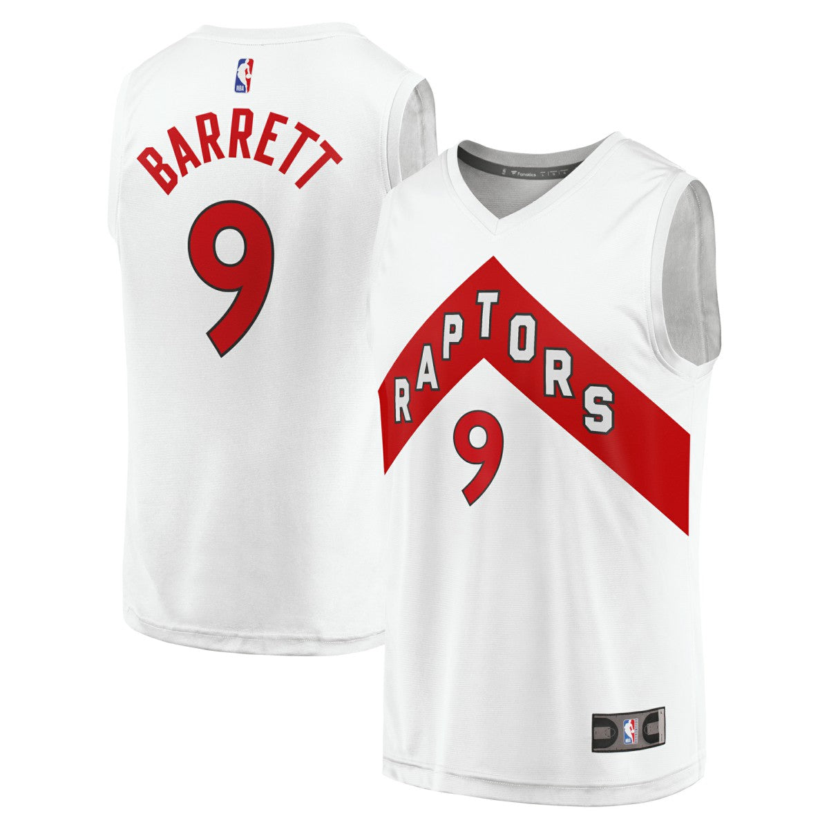 RJ Barrett Toronto Raptors Youth Fast Break Player Jersey - Association Edition - White | Fanatics outlet
