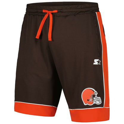 Cleveland Browns Starter Fan Favorite Fashion Shorts - Brown/Orange discount