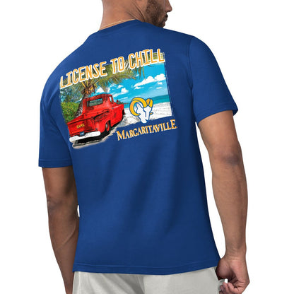 Los Angeles Rams Margaritaville Licensed to Chill T-Shirt - Royal online
