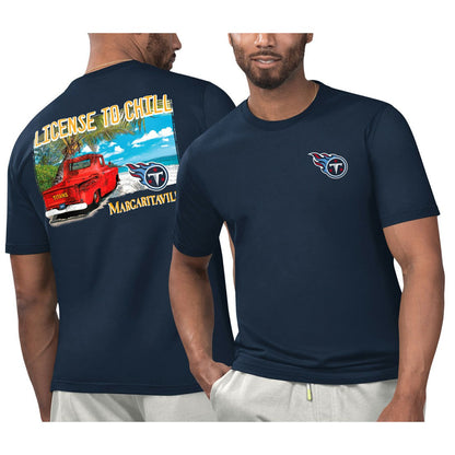 Tennessee Titans Margaritaville Licensed to Chill T-Shirt - Navy online