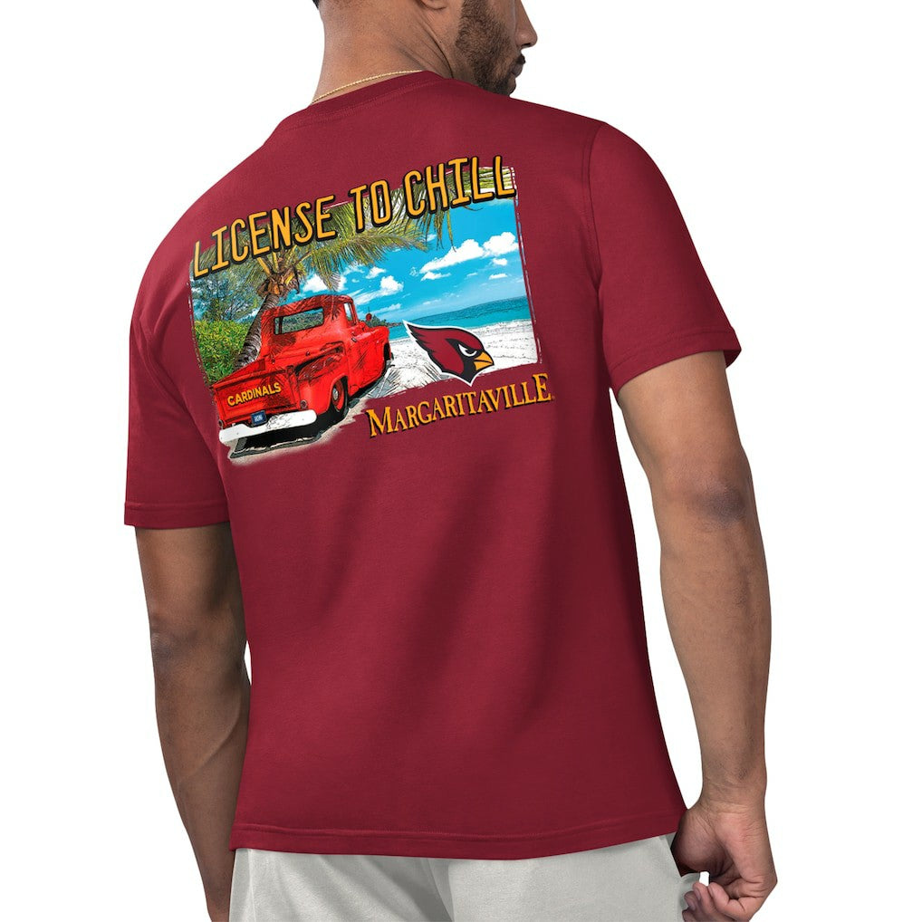 Arizona Cardinals Margaritaville Licensed to Chill T-Shirt - Cardinal discount