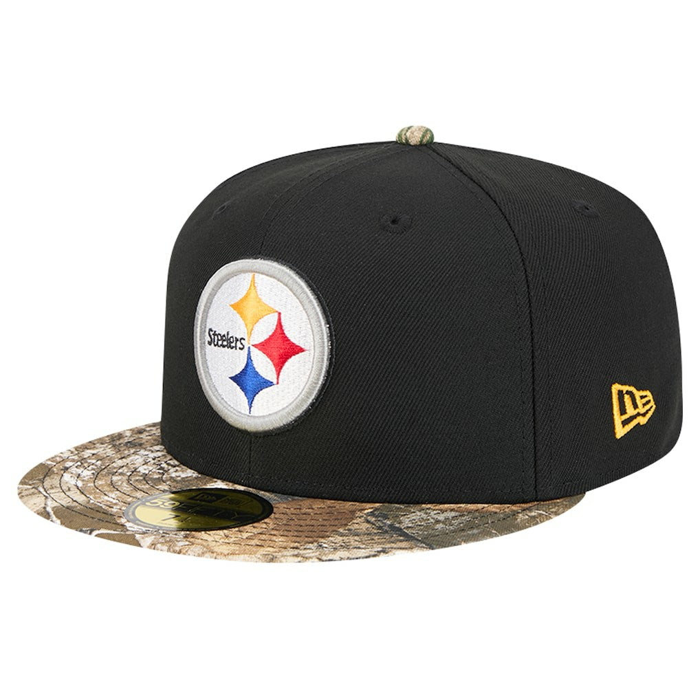 New Era Pittsburgh Steelers Black Active Two-Tone Camo 59FIFTY Fitted Hat outlet