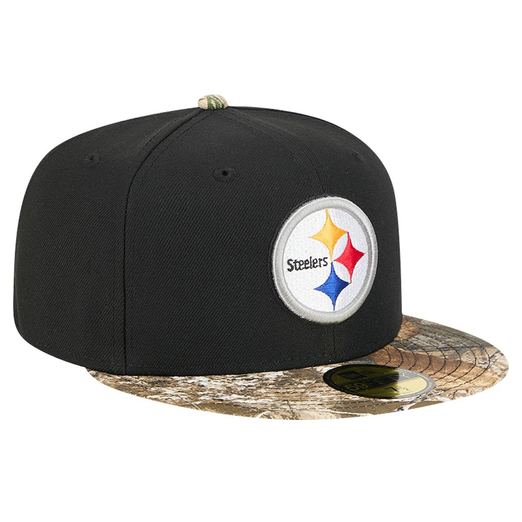 New Era Pittsburgh Steelers Black Active Two-Tone Camo 59FIFTY Fitted Hat outlet
