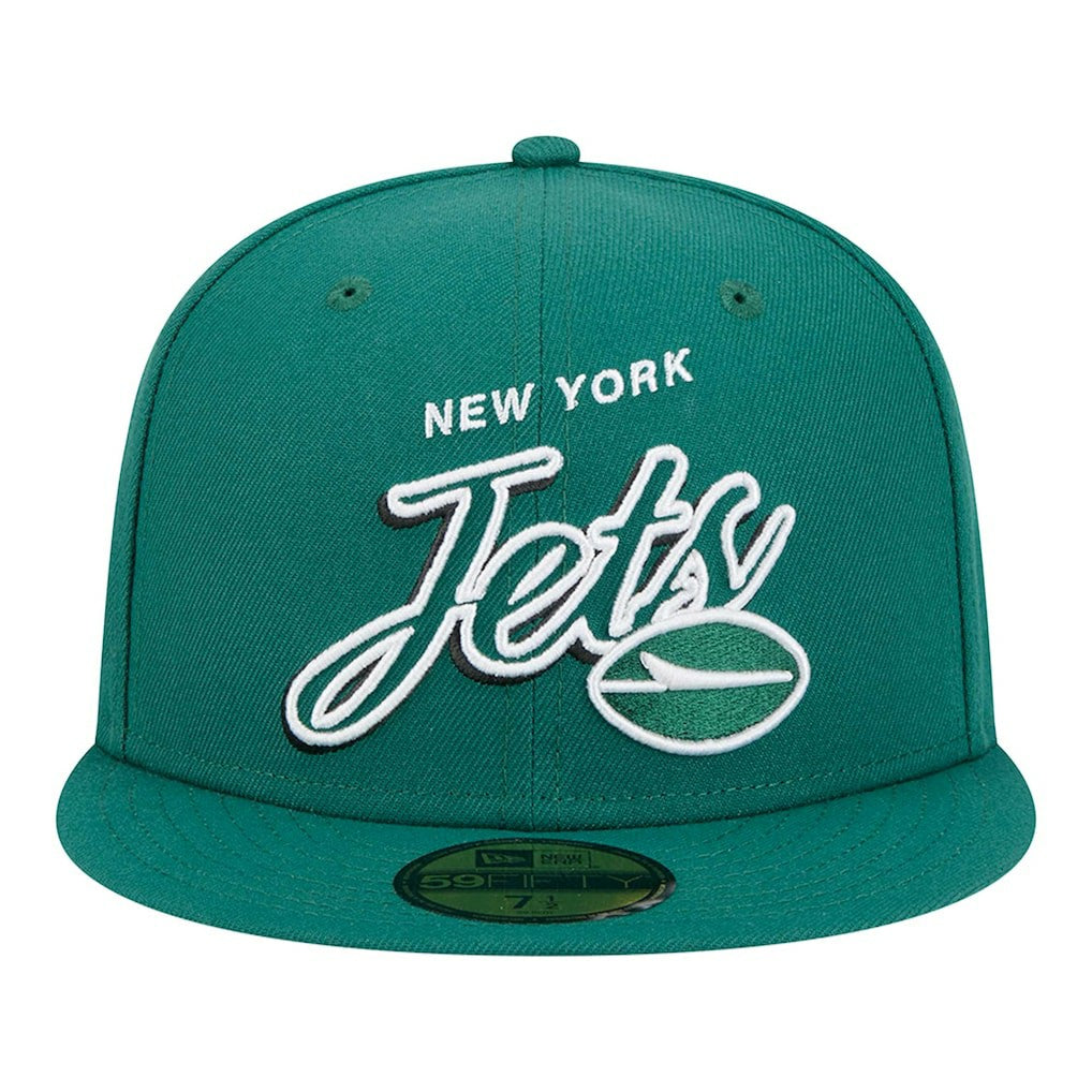 New York Jets New Era Script Sided 59FIFTY Fitted Hat - Green cheap