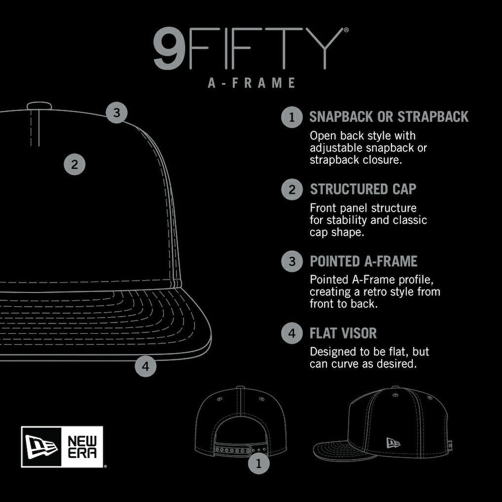 New Era Pittsburgh Steelers Distressed 9FIFTY A-Frame Snapback Hat - White/Black for sale