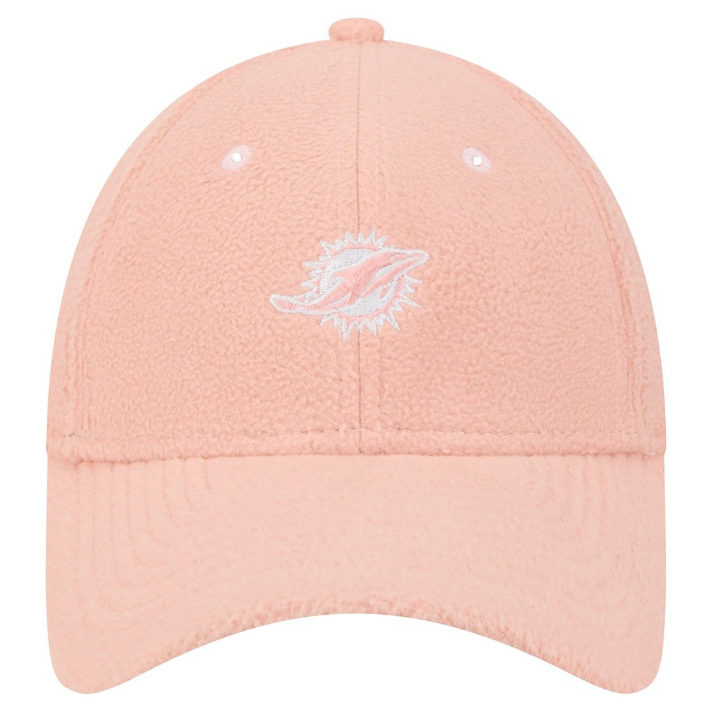 Miami Dolphins New Era Women's Cozy Sherpa 9FORTY Adjustable Hat - Light Pink outlet