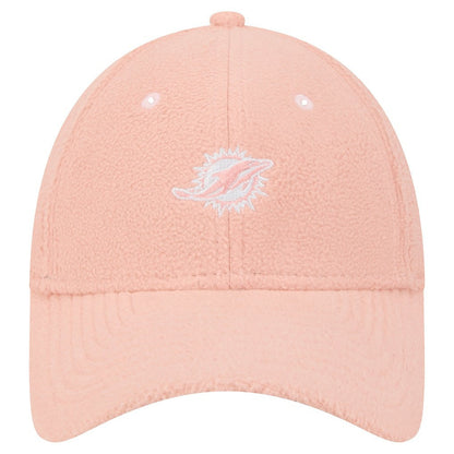 Miami Dolphins New Era Women's Cozy Sherpa 9FORTY Adjustable Hat - Light Pink outlet