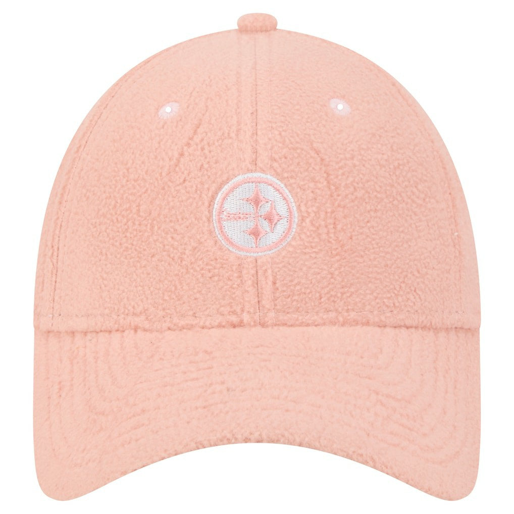 Pittsburgh Steelers New Era Women's Cozy Sherpa 9FORTY Adjustable Hat - Light Pink on sale