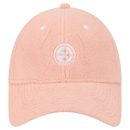 Pittsburgh Steelers New Era Women's Cozy Sherpa 9FORTY Adjustable Hat - Light Pink on sale