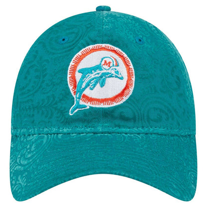 Miami Dolphins New Era Women's Throwback Flair 9TWENTY Adjustable Hat - Aqua online