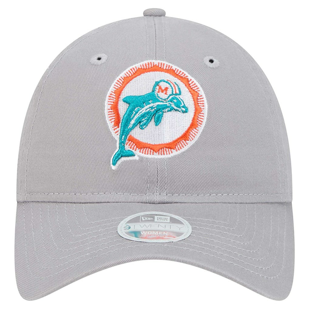 Miami Dolphins New Era Women's Throwback 9TWENTY Adjustable Hat - Gray online