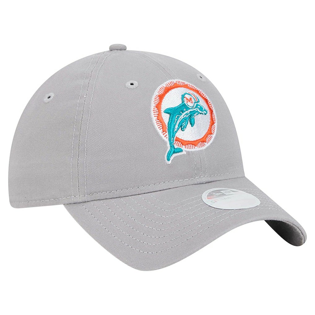 Miami Dolphins New Era Women's Throwback 9TWENTY Adjustable Hat - Gray online