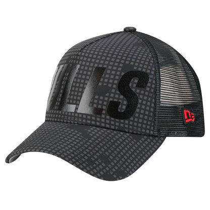 Chicago Bulls Male Adult Midnight Ink Tonal A-Frame Trucker 9FORTY Adjustable Hat - Black | New Era shop