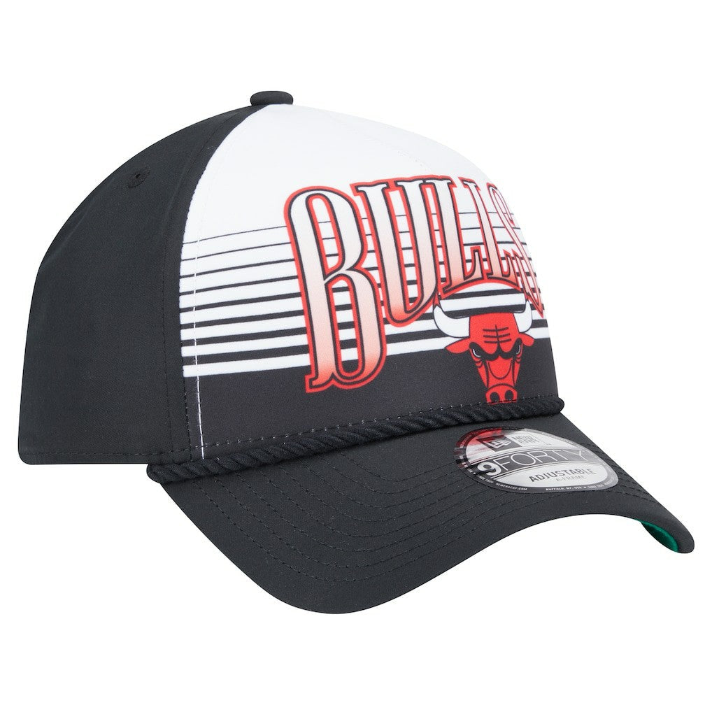 Chicago Bulls Black Throwback Gradient A-Frame 9FORTY Adjustable Hat | New Era online