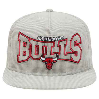 Chicago Bulls Throwback Corduroy Golfer Snapback Hat - Gray | New Era cheap