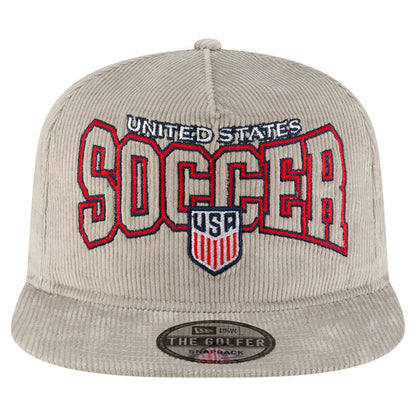 USMNT New Era Corduroy Golfer Adjustable Hat - Gray | New Era outlet