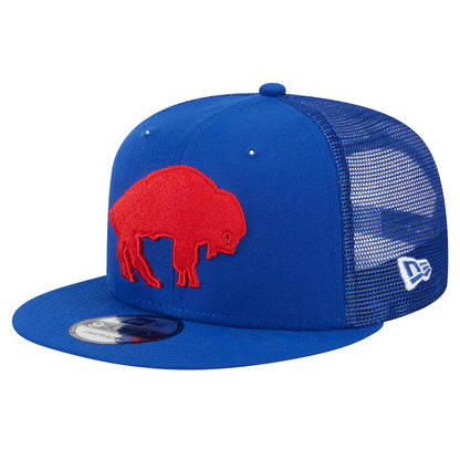 Buffalo Bills New Era Throwback Main Trucker 9FIFTY Snapback Hat - Royal on sale