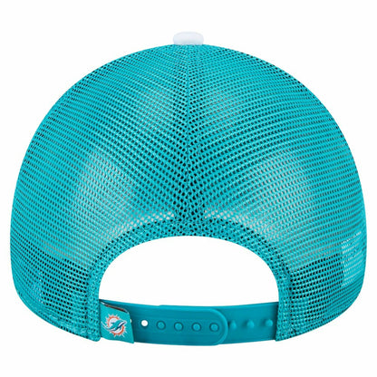 Miami Dolphins New Era Preschool Sport Night Color Block 9FORTY A-Frame Trucker Adjustable Hat - Aqua for sale