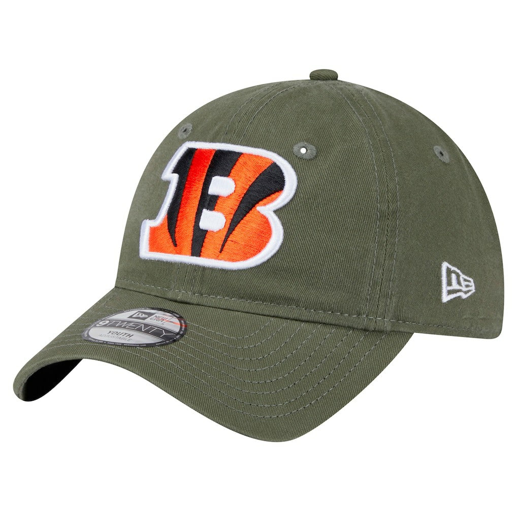 Cincinnati Bengals New Era Youth Main 9TWENTY Adjustable Hat - Olive sale