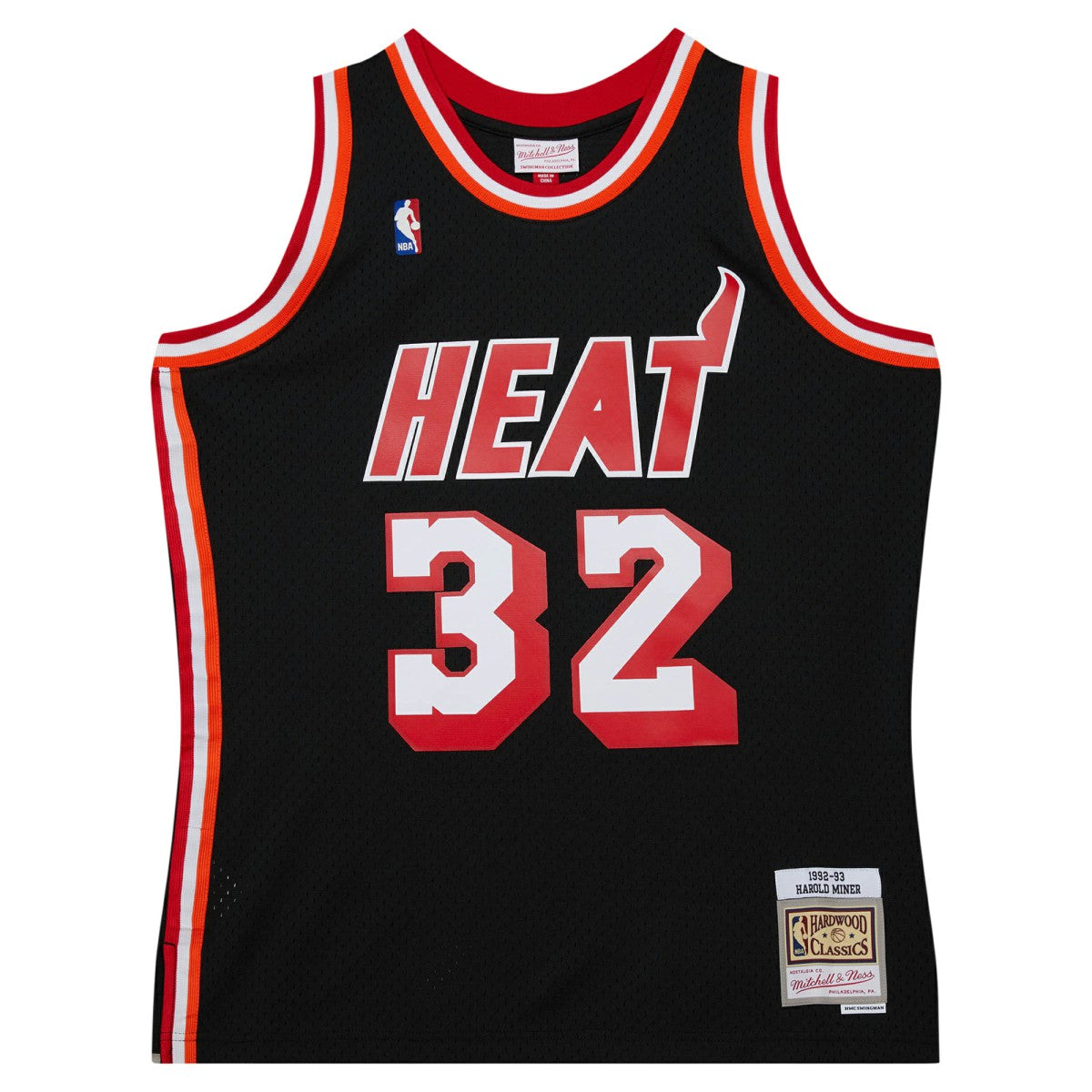 Harold Miner Miami Heat 1992/93 Hardwood Classics Swingman Throwback Jersey - Black | Mitchell & Ness for sale