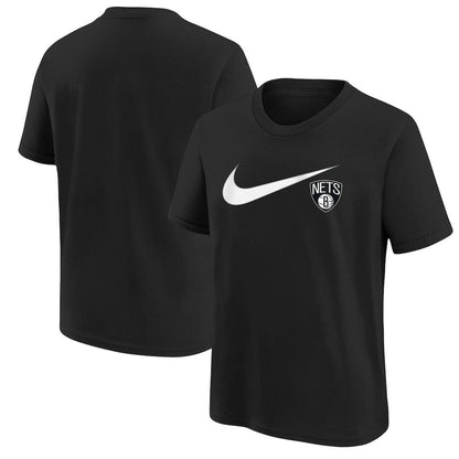 Brooklyn Nets Youth Swoosh T-Shirt - Black | Nike cheap