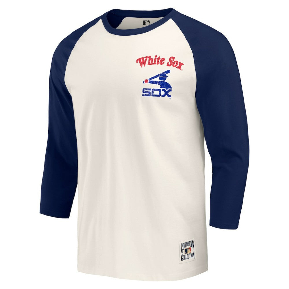 Chicago White Sox Darius Rucker Collection Cooperstown Collection Raglan 3/4-Sleeve T-Shirt - Navy/White