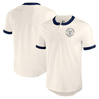 Detroit Tigers Darius Rucker Collection Henley Raglan T-Shirt - White