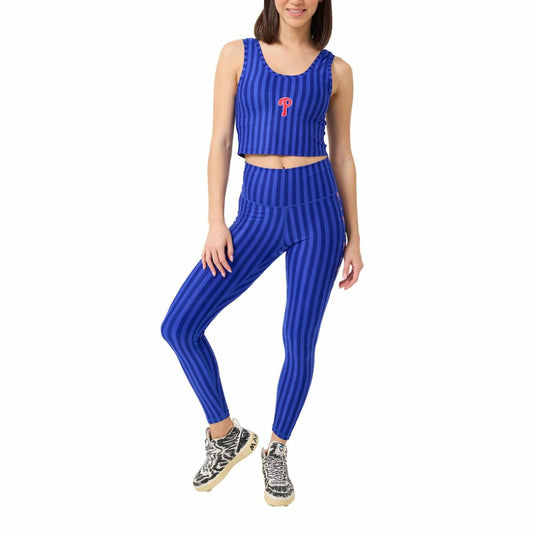 Philadelphia Phillies Terez Women's Printed Crop Tank Top - Royal