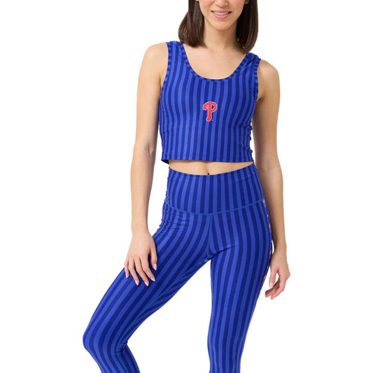 Philadelphia Phillies Terez Women's Printed Crop Tank Top - Royal