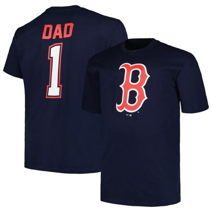 Boston Red Sox Profile Big & Tall #1 Dad T-Shirt - Navy