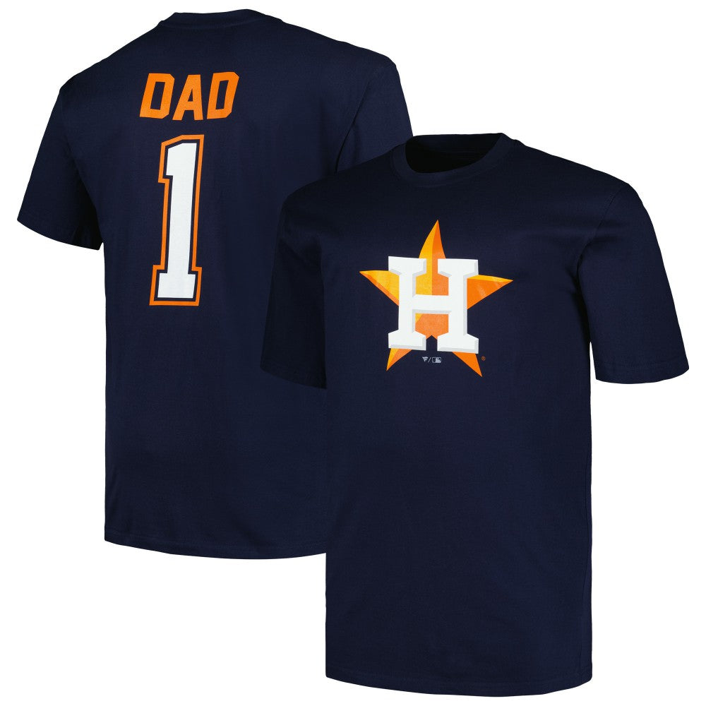 Houston Astros Profile Big & Tall #1 Dad T-Shirt - Navy