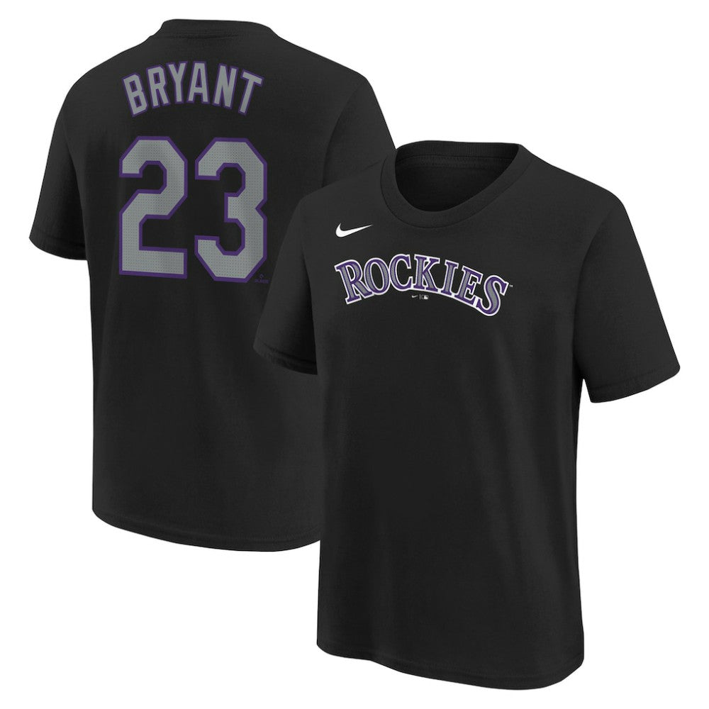 Kris Bryant Colorado Rockies Youth Name & Number T-Shirt - Black | Nike
