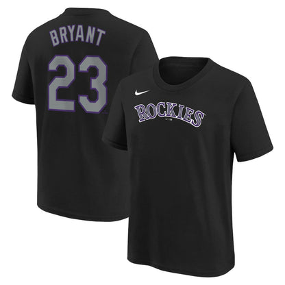 Kris Bryant Colorado Rockies Youth Name & Number T-Shirt - Black | Nike