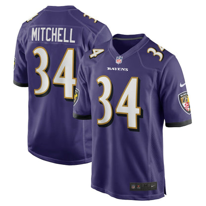 Keaton Mitchell Baltimore Ravens Game Jersey - Purple | Nike for sale