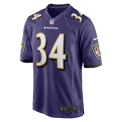 Keaton Mitchell Baltimore Ravens Game Jersey - Purple | Nike for sale