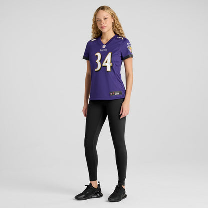Keaton Mitchell Baltimore Ravens Women's Game Jersey - Purple | Nike discount