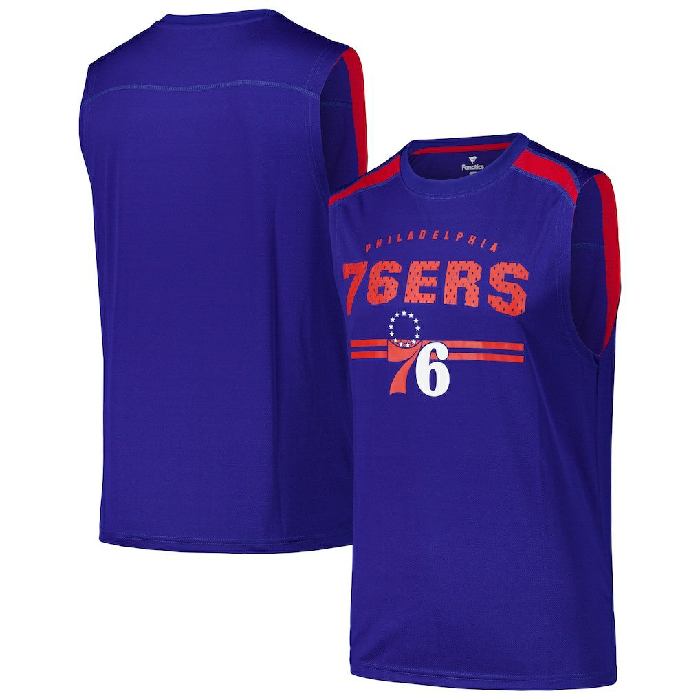 Philadelphia 76ers Birdseye Muscle Tank Top - Royal | Fanatics online