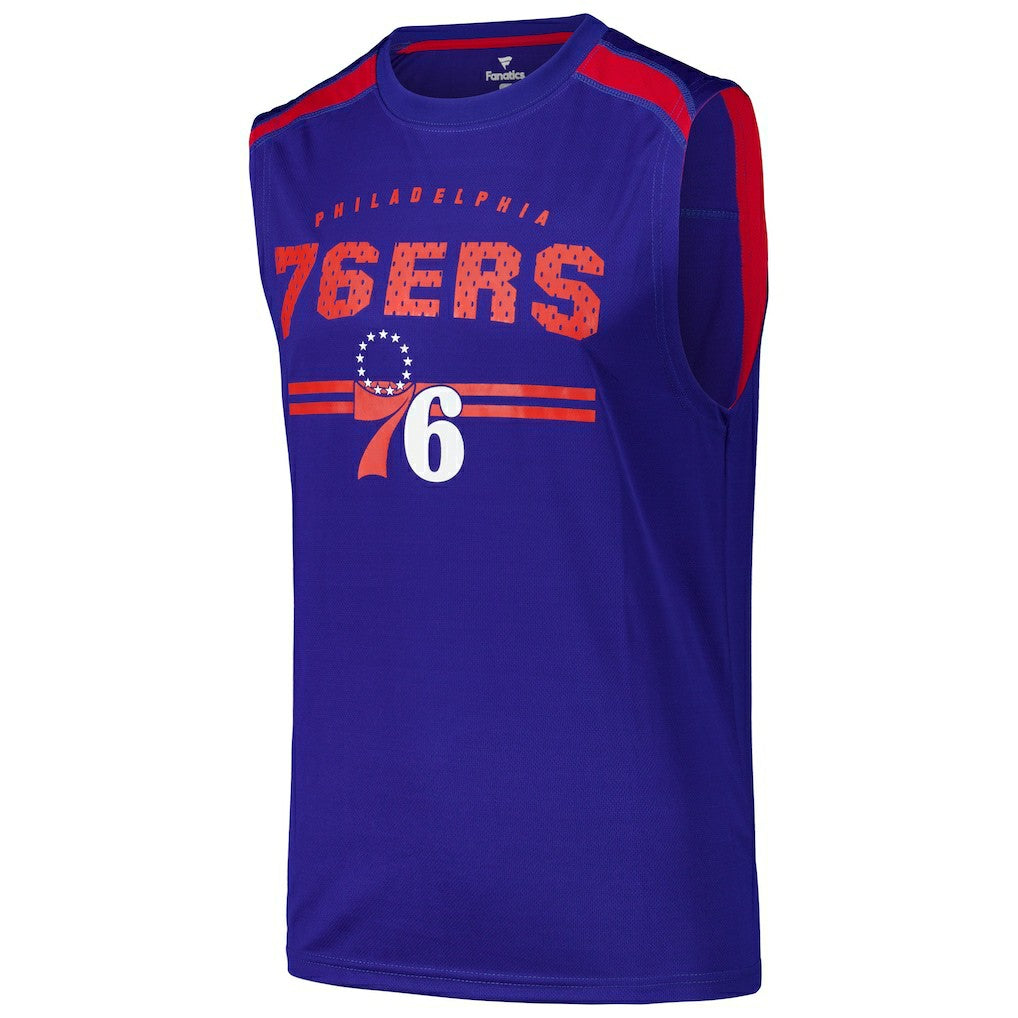 Philadelphia 76ers Birdseye Muscle Tank Top - Royal | Fanatics online