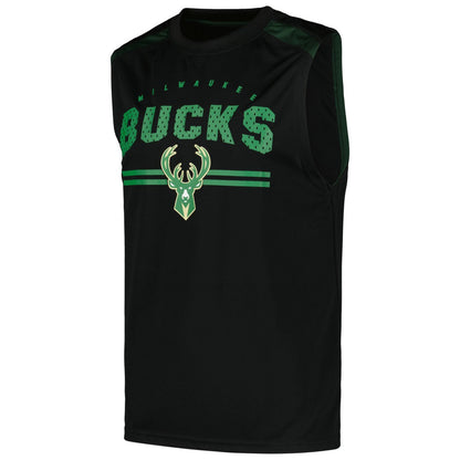 Milwaukee Bucks Birdseye Muscle Tank Top - Black | Fanatics sale