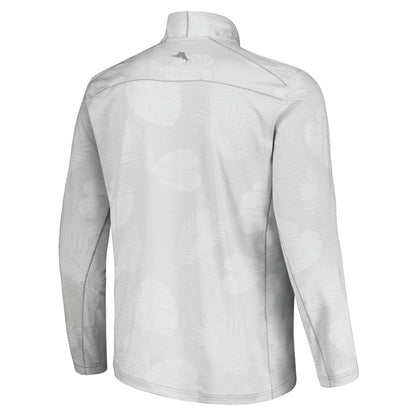 New York Yankees Tommy Bahama Delray Frond IslandZone Half-Zip Jacket - Gray