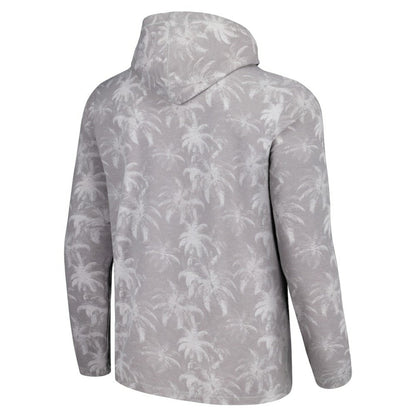 Atlanta Braves Tommy Bahama Palm Frenzy Hoodie Long Sleeve T-Shirt - Gray