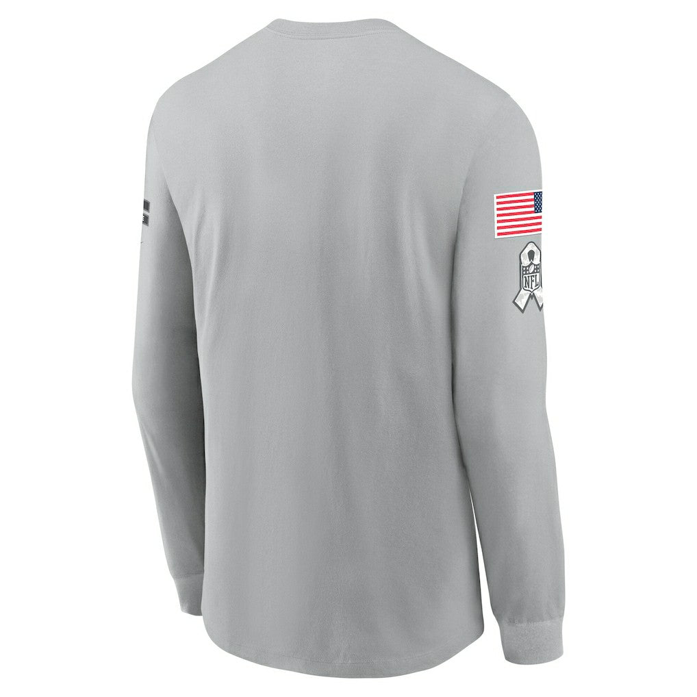 Cleveland Browns 2024 Salute To Service Long Sleeve T-Shirt - Gray | Nike discount