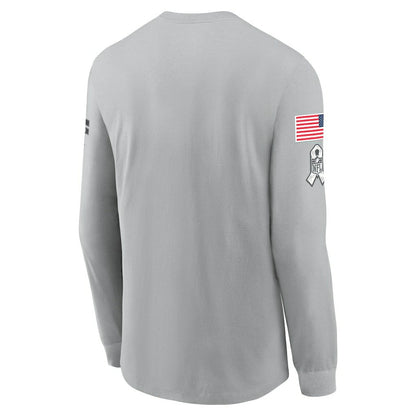 Cleveland Browns 2024 Salute To Service Long Sleeve T-Shirt - Gray | Nike discount