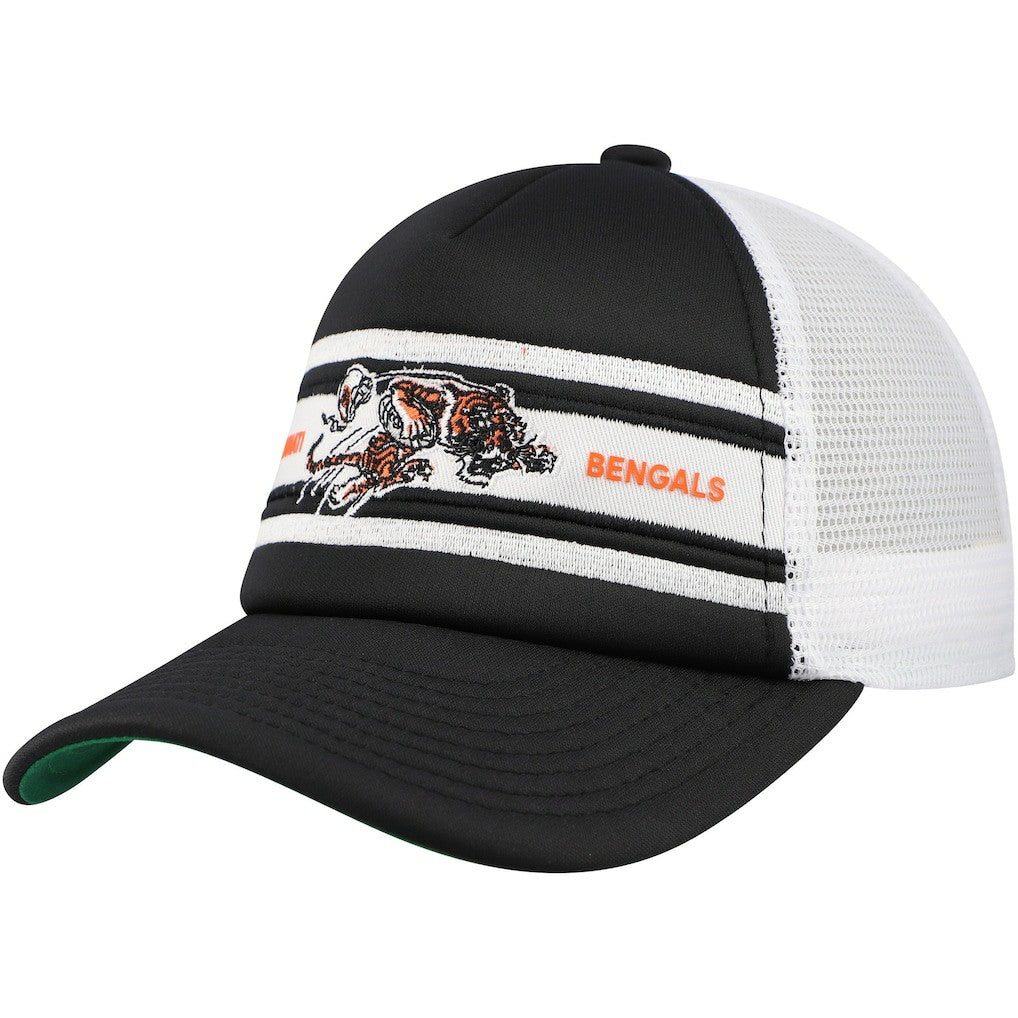 Cincinnati Bengals Youth Stripe Trucker Adjustable Hat - Black on sale