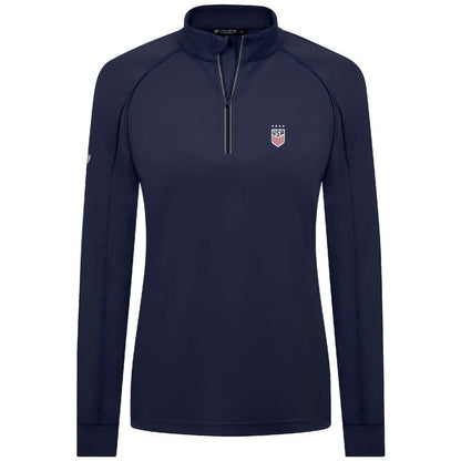 USWNT Levelwear Women's Kinetic Insignia Quarter-Zip Pullover - Navy discount