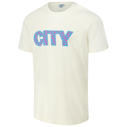 Manchester City Logo T-Shirt - Cream cheap