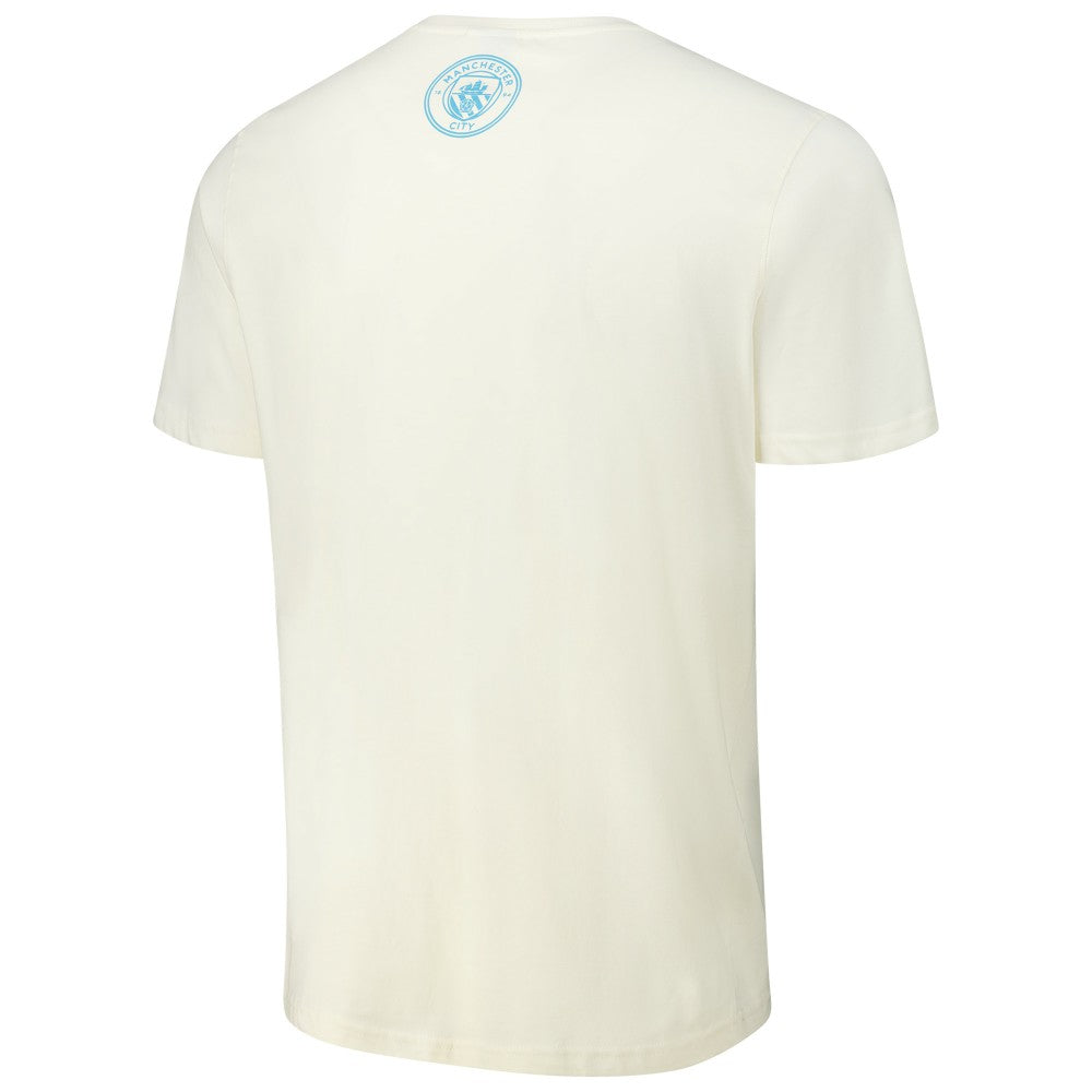 Manchester City Logo T-Shirt - Cream cheap