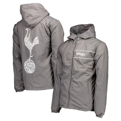Tottenham Hotspur Home Match Hoodie Full-Zip Windbreaker Jacket - Gray cheap